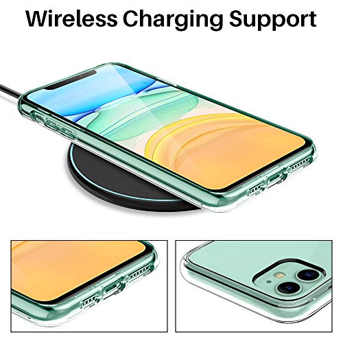 L K [4 Pack] 2 Pack Protectores de Lente de Cámara + 2 Pack Protector de Pantalla + Funda de Acrílico para iPhone 11 6.1", HD Clear Camera Protector de Cristal Vidrio Templado