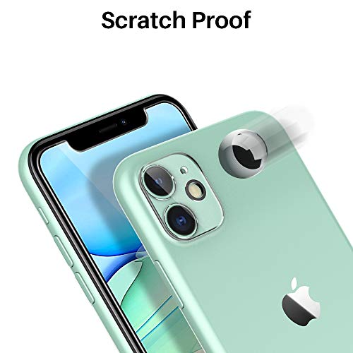 L K [4 Pack] 2 Pack Protectores de Lente de Cámara + 2 Pack Protector de Pantalla + Funda de Acrílico para iPhone 11 6.1", HD Clear Camera Protector de Cristal Vidrio Templado
