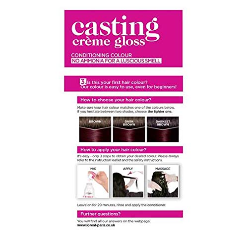 L 'Oreal Casting Crème Gloss Negro Cherry Shade 360 color del pelo