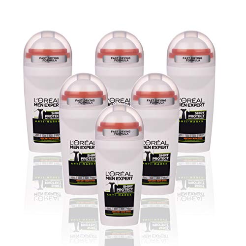 L 'Oréal Men Expert Camisa Desodorante Proteger 48h anti-perspirant 50 ml, pack de 6