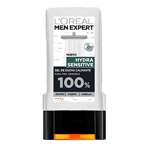 L´Oréal Men Expert Hydra Energetic Pack con Gel de Ducha Hydra Sensitive Calmante para Hombres de 300 ml y Crema Hidratante Vitalift de 50 ml