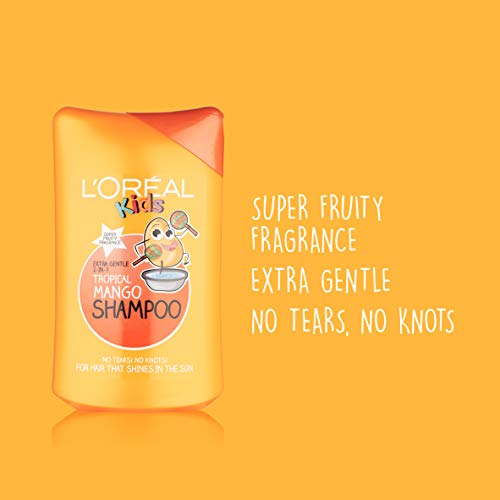 L 'Oreal niños 2 en 1 Tropical Mango champú 250 ml Paquete de 6