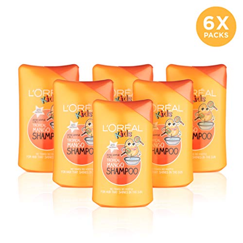 L 'Oreal niños 2 en 1 Tropical Mango champú 250 ml Paquete de 6