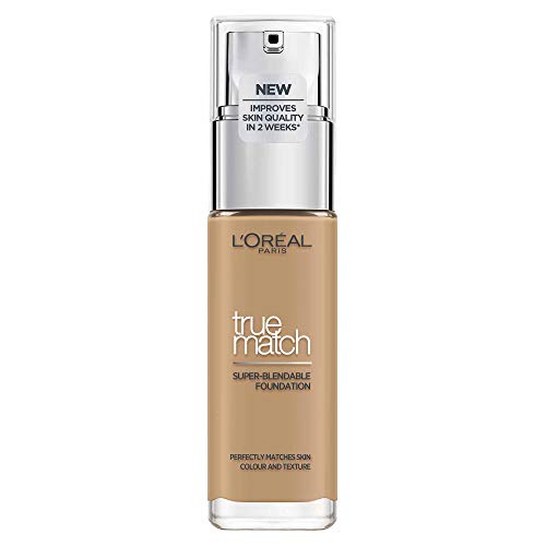 L 'Oréal Paris Foundation Perfect Match, base de maquillaje; Fusión Perfecta con el tono de piel y Humedad 24 h.