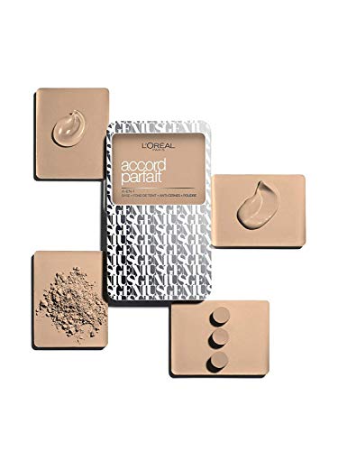 L 'Oréal Paris Make Up Designer – Accord Parfait Genius Compact 4 en 1 – 2R vainilla Rosé –  – Juego de 3
