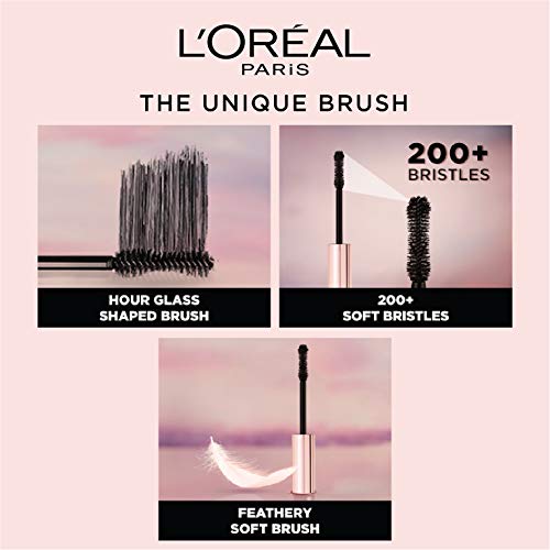 L 'Oreal Paris - Maquillaje voluminoso paraíso pestañas resistente al agua máscara de pestañas, Negro absoluto 204.