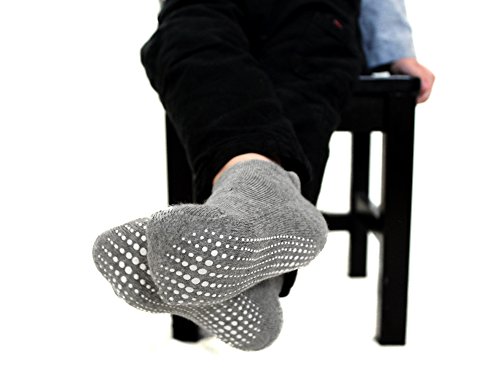 LA Active Tobillera Calcetines Antideslizantes - 6 Pares - para Bebé Niños Niñas Infantil Recién Nacido (Grayscale, 12-36 Meses)