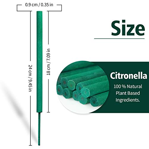 LA BELLEFÉE 16 Varitas de Incienso Citronela Anti Mosquitos Repelente para Mosquitos Insectos en Casa al Aire Libre Jardín, Camping, Pesca, Balcón, Patio (Tamaño Grande)