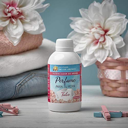 La Casa de los Aromas, Perfume para tu Ropa Aroma Talco, Potenciador de Aroma para tu ropa, en Lavadora o a Mano, 250ml