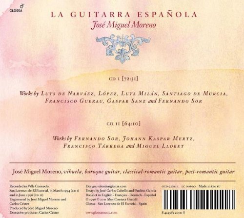La Guitarra Española: Obras De Narvaez, Milan, Mudarra, Lopez, Guerau... ; Moreno