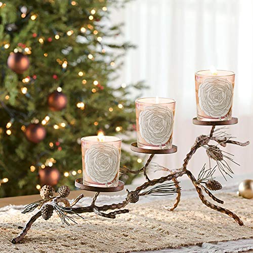 La Jolíe Muse Juego de 4 Velas aromatizadas de Regalos, Cera de Soja Natural, colección de Velas para festejar Las Cuatro Estaciones, Vidrio de ópalo, 20 Horas Cada una  