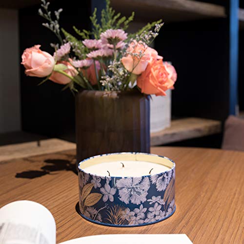 La Jolíe Muse Vela perfumada de 400 grs. para Regalo, aroterapia Algodón crocante, Vela de Cera de Soja Natural de 3 mechas  