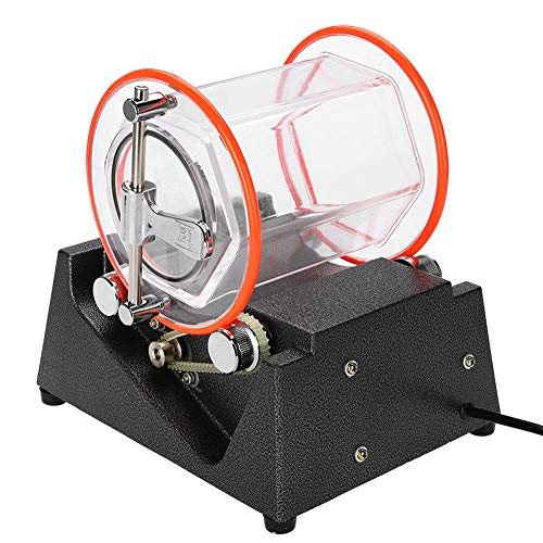 La máquina pulidora de tambores de joyería, rotación en dos direcciones, se puede rotar regularmente (10, 20, 30, 40, 50min), ajustable en 5 tipos de joyas brillantes de excelente velocidad(EU)