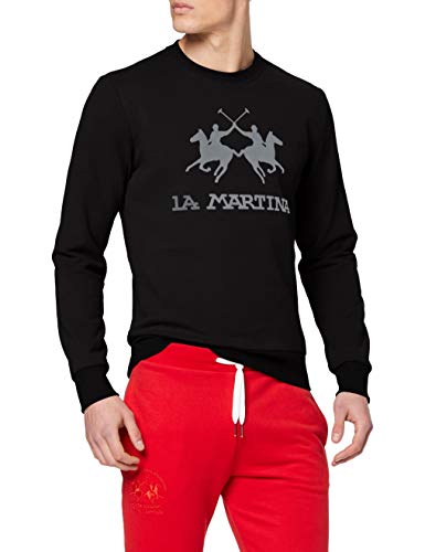 La Martina Domingo Jersey, Negro (Black 09999), Large para Hombre