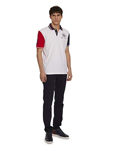 La Martina Pmp325 Polo, Blanco (Optic White 00001), Large para Hombre