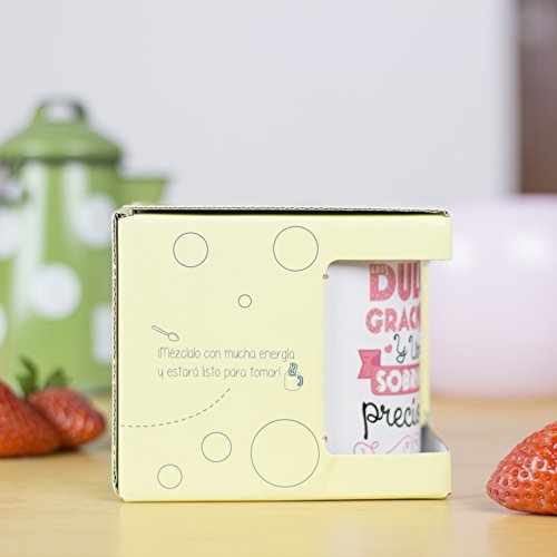 La Mente es Maravillosa - Taza con Frase y dibujo divertido (Eres dulce, graciosa y una sobrina preciosa) Taza Regalo SOBRINA