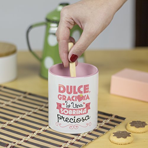 La Mente es Maravillosa - Taza con Frase y dibujo divertido (Eres dulce, graciosa y una sobrina preciosa) Taza Regalo SOBRINA