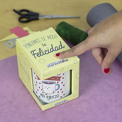 La mente es Maravillosa - Taza con Frase y Dibujo. Regalo Original y Gracioso (Soy un Encanto Pero hasta el Primer café no ejerzo) Taza Diseño Café