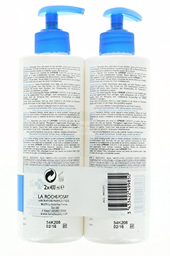 La Roche-Posay Lipikar Surgras Douche Crème Concentrée Lot de 2 x 400 ml