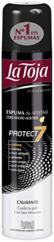 La Toja - Espuma Afeitado Protect 7 - Enriquecida con Micro Aceites y Sales Minerales - 4 unidades de 300ml