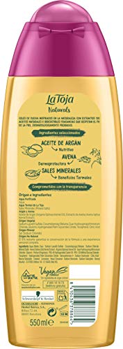 La Toja Naturals - Gel De Baño Con Aceite De Argán Y Avena - 12uds de 550Ml (6.600ml)