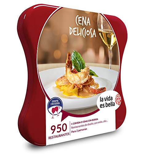 LA VIDA ES BELLA - Caja Regalo hombre mujer pareja idea de regalo - Cena deliciosa - 950 restaurantes de diseño, chic, con estilo y mucho más