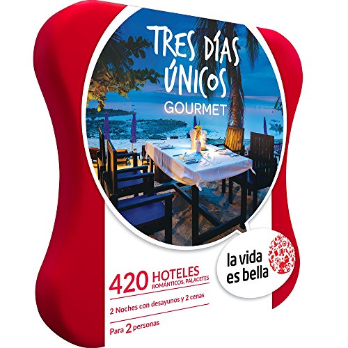LA VIDA ES BELLA - Caja Regalo - TRES DÍAS UNICOS GOURMET - 420 hoteles románticos y palacetes en España, Andorra y Portugal