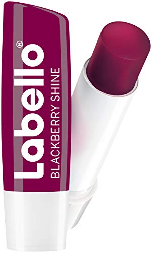 LABELLO Blackberry Shine - Lápiz de labios con brillo rojo y pigmentos brillantes, cuidado de labios sin aceites minerales, 4,8 g