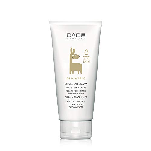 Laboratorios Babé - Crema Emoliente Pediátrica 200 ml, Regenerante, Piel Seca, Con Ácidos Grasos Esenciales, Omega 3, 6 y 9, Dermatitis Atópica, Piel Atópica, Para Bebé, Cuidado Infantil