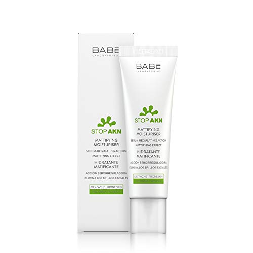 Laboratorios Babé - STOP AKN Crema Hidratante Matificante 50 ml, Piel Grasa, Niacinamida, Acción Antibiótica, Niacinamida, Cicatrizante, Limpieza e Higiene del Rostro, Tratamiento Facial Acné