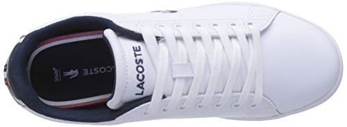 Lacoste Carnaby EVO Tri 1 SFA, Zapatillas para Mujer, Blanco (Wht/Nvy/Red), 42 EU