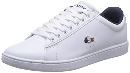 Lacoste Carnaby EVO Tri 1 SFA, Zapatillas para Mujer, Blanco (Wht/Nvy/Red), 42 EU