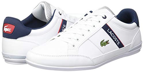 Lacoste Chaymon 0120 2 CMA, Zapatillas para Hombre, Blanc Wht Nvy Red, 40.5 EU