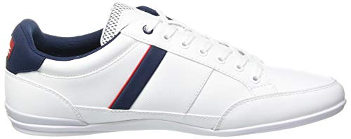 Lacoste Chaymon 0120 2 CMA, Zapatillas para Hombre, Blanc Wht Nvy Red, 40.5 EU