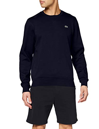Lacoste Crew Neck-sudadera Hombre, azul (Marine), Medium (Talla del fabricante : 4)