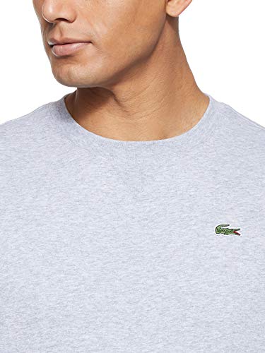 Lacoste Crew Neck-sudadera Hombre, gris (Argent Chine), Small