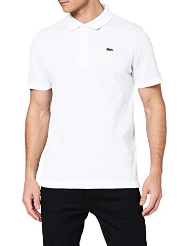 Lacoste L1230, Polo de Manga Corta para Hombre, Blanco (Blanc), L (Talla del fabricante: 5)