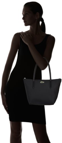 Lacoste NF0946PO, Bolso de hombro para Mujer, Negro (WITHOUT COLOR 000), 24x25x14 cm (B x H x T)