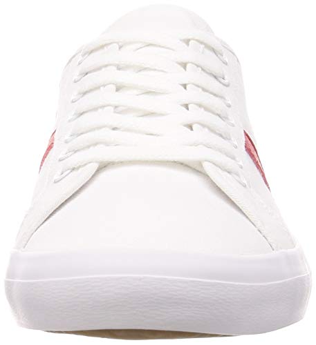 Lacoste Sideline TRI2 CMA, Zapatillas para Hombre, Blanco (Wht/Nvy/Red), 39.5 EU