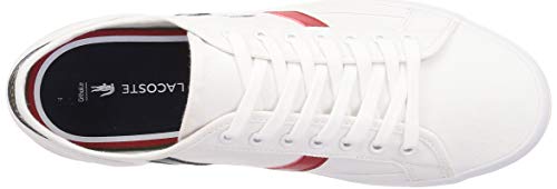 Lacoste Sideline TRI2 CMA, Zapatillas para Hombre, Blanco (Wht/Nvy/Red), 39.5 EU