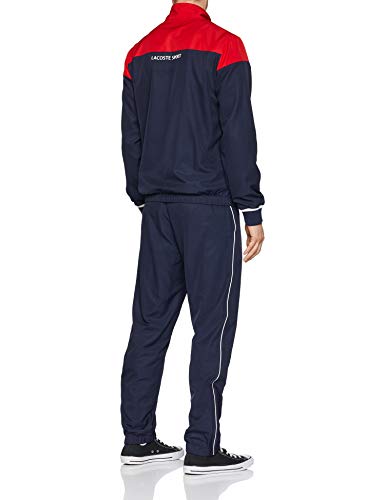 Lacoste Sport Wh3584 Conjunto Ropa Deportiva, Azul (Rouge/Marine-Blanc 457), Small (Talla del Fabricante: 3) para Hombre