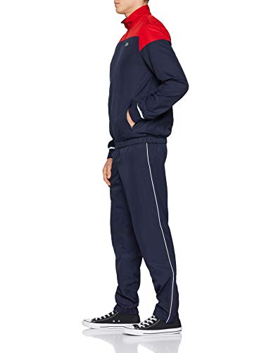 Lacoste Sport Wh3584 Conjunto Ropa Deportiva, Azul (Rouge/Marine-Blanc 457), Small (Talla del Fabricante: 3) para Hombre