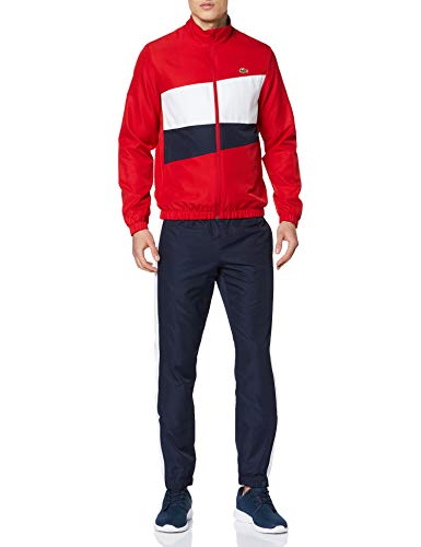 Lacoste Sport Wh8628 Conjunto Ropa Deportiva, Rojo (Rouge/Blanc/Marine Yy2), X-Small (Talla del Fabricante: 2) para Hombre