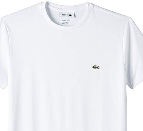 Lacoste TH6709, Camiseta para Hombre, Blanco (Blanc), M (Talla del fabricante: 4)