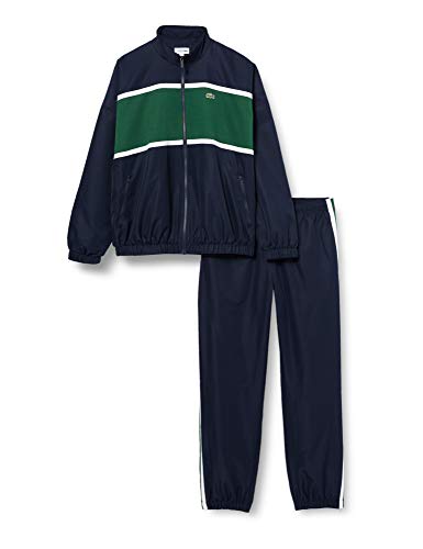 Lacoste WH1572 Pantalón Deportivo, Marine/Vert-Blanc, S para Hombre