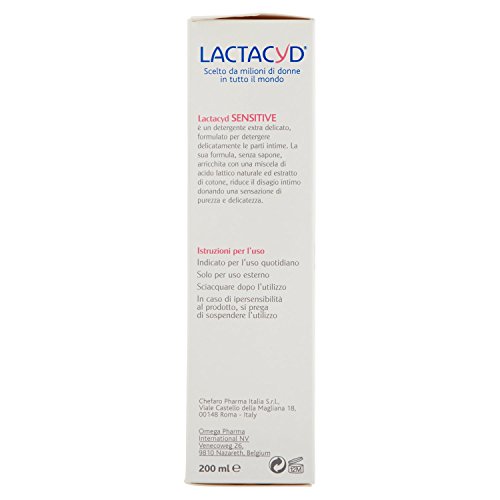 Lactacyd Sensitive – Jabón íntimo, 200 ml