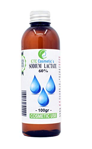 Lactato de sodio 60% (Sodium lactate 60%) - 100 gr - Uso Para jabones en barra, ayuda a producir una barra más dura que dura más | Un gran aditivo en formulaciones cosméticas.