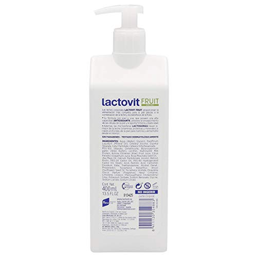 LACTOVIT leche corporal fruit antiox kiwi y uva piel normal-seca bote 400 ml