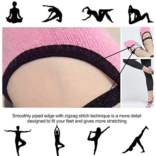 LaLaAreal Calcetines Pilates Yoga Antideslizantes Traspirable Mujer para Barra Ballet Danza (3 Par)