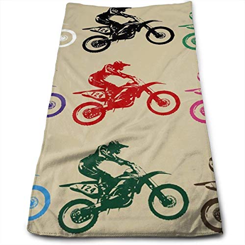 LALOPEZ Online Shop Boy Riding Motorcycle Multi-Purpose Microfiber Towel Ultra Compact Super Absorbent and Fast Drying Sports Towel Travel Towel Beach Towel Perfect for Camping, Gym, Swimming.